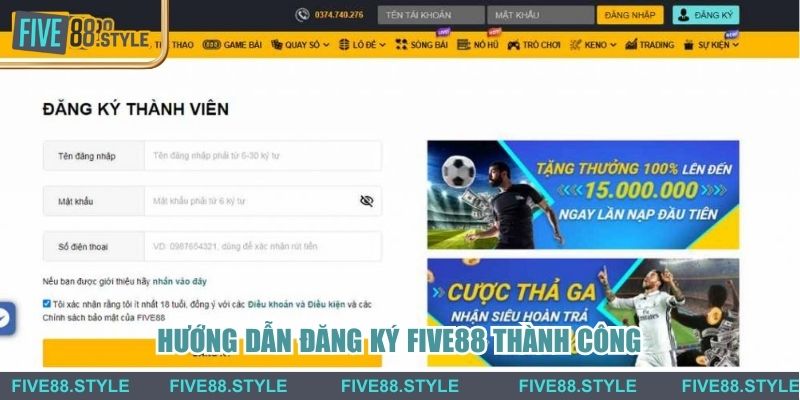 Cách Đăng Ký Five88 Và Các Lưu Ý Quan Trọng Cho Tân Thủ 2 Hướng dẫn đăng ký Five88 thành công trên mọi nền tảng ngày nay